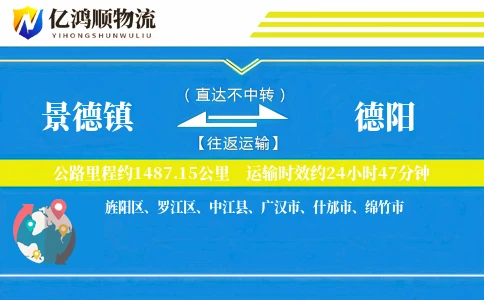 景德镇到德阳物流公司