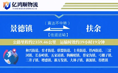 景德镇到扶余物流公司