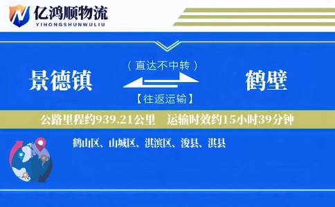 景德镇到鹤壁物流公司