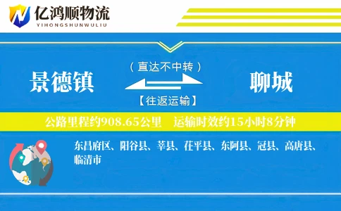 景德镇到聊城物流公司