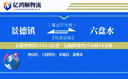 景德镇到六盘水物流公司