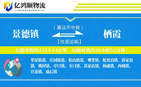 景德镇到栖霞物流公司