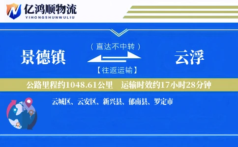景德镇到云浮物流公司