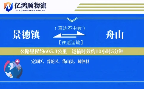 景德镇到舟山物流公司