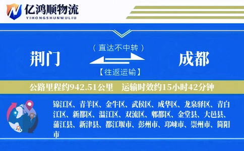 荆门到成都物流公司