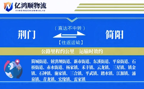 荆门到简阳物流公司
