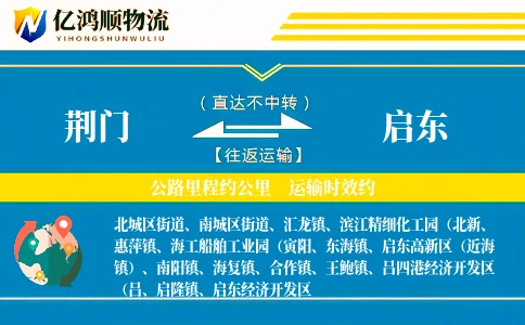 荆门到启东物流公司