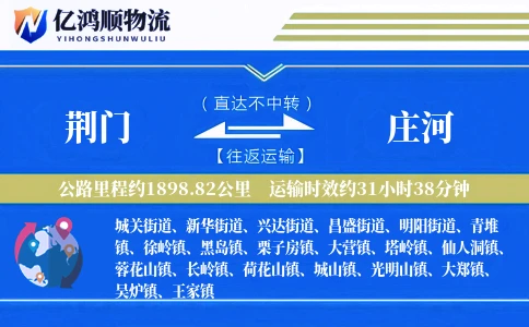 荆门到庄河物流公司