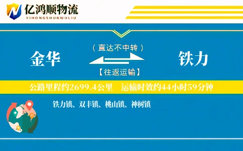 金华到铁力物流公司