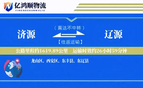 济源到辽源物流公司