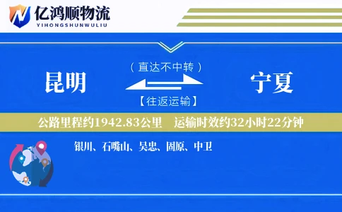 昆明到宁夏物流公司