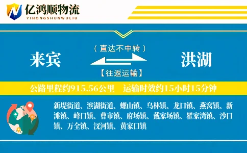 来宾到洪湖物流公司