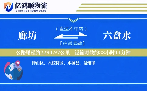 廊坊到六盘水物流公司