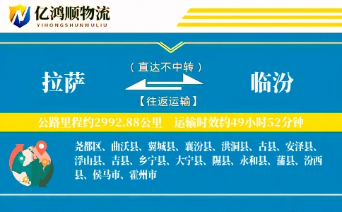拉萨到临汾物流公司