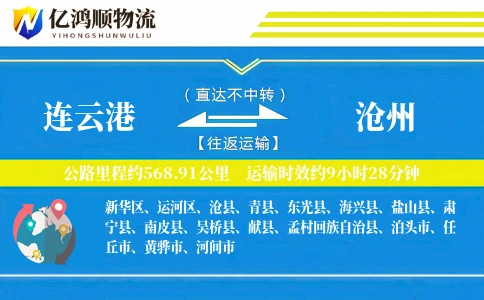 连云港到沧州物流公司