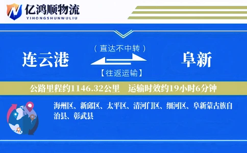 连云港到阜新物流公司