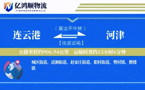 连云港到河津物流公司
