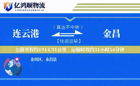 连云港到金昌物流公司