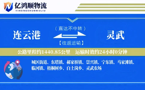连云港到灵武物流公司