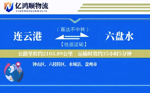 连云港到六盘水物流公司