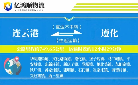 连云港到遵化物流公司