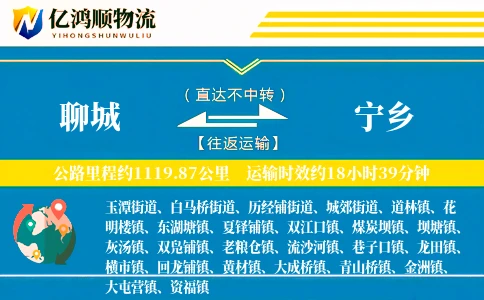 聊城到宁乡物流公司