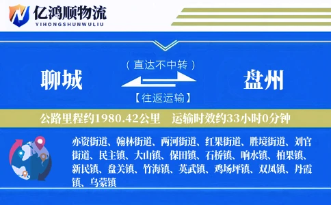 聊城到盘州物流公司