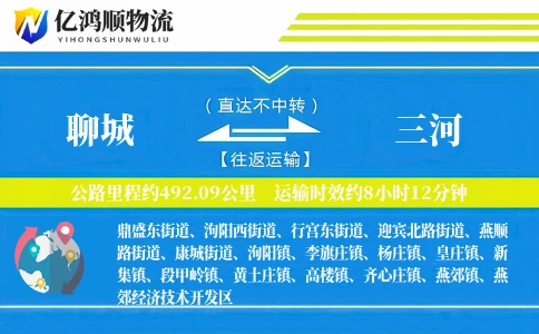 聊城到三河物流公司
