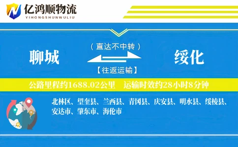聊城到绥化物流公司