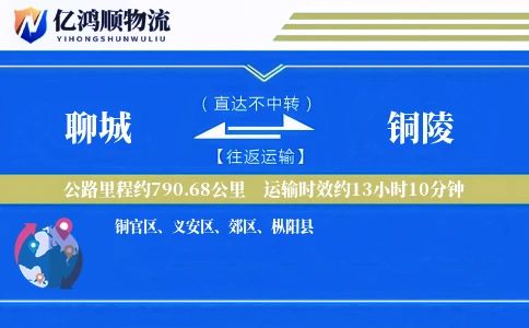 聊城到铜陵物流公司