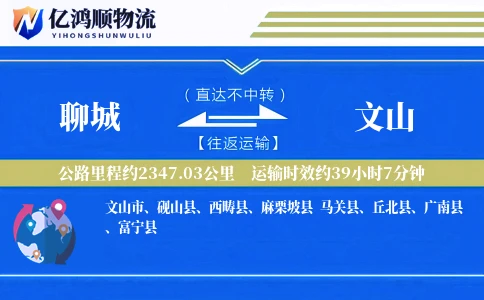聊城到文山物流公司