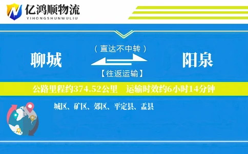 聊城到阳泉物流公司