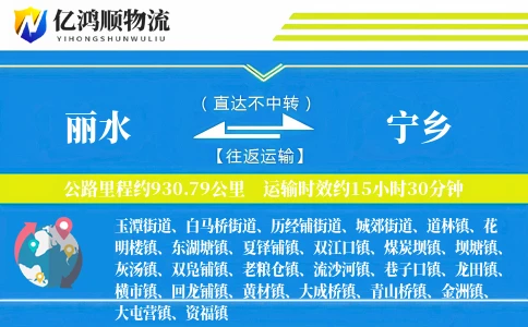 丽水到宁乡物流公司