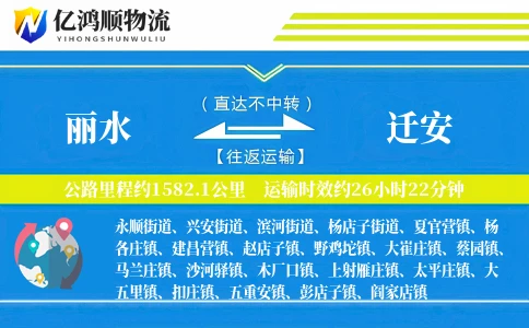 丽水到迁安物流公司