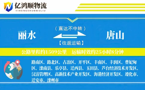 丽水到唐山物流公司