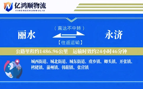 丽水到永济物流公司