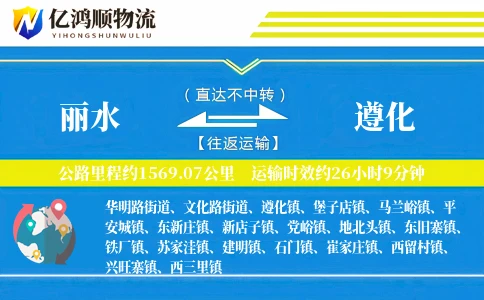 丽水到遵化物流公司