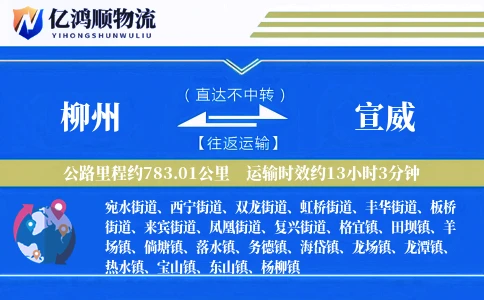 柳州到宣威物流公司