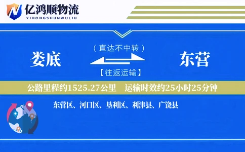 娄底到东营物流公司
