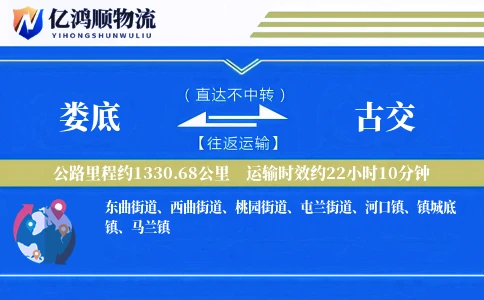 娄底到古交物流公司