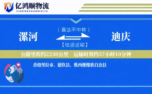 漯河到迪庆物流公司