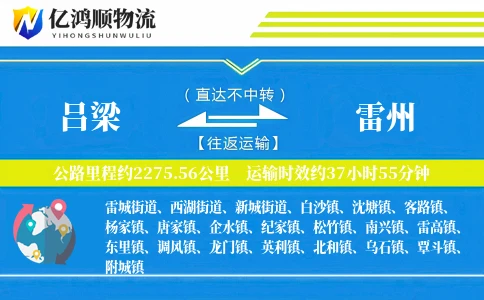 吕梁到雷州物流公司