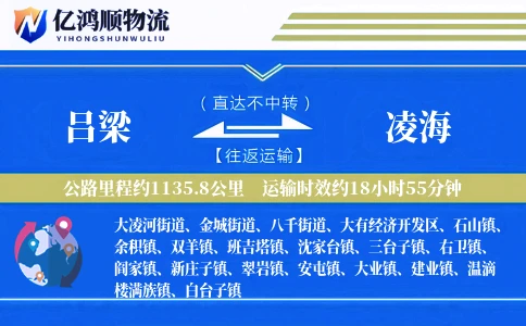 吕梁到凌海物流公司