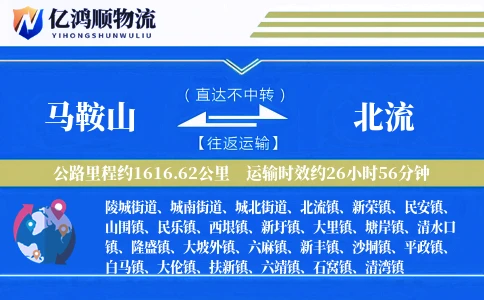 马鞍山到北流物流公司