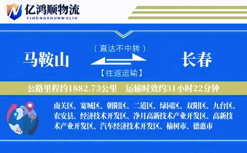 马鞍山到长春物流公司
