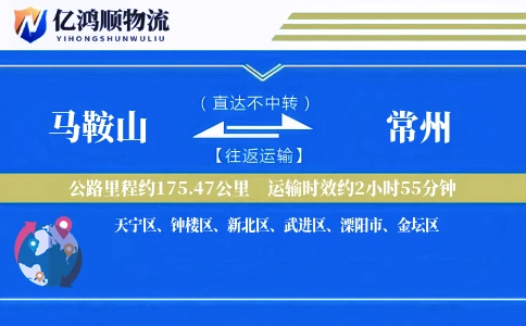 马鞍山到常州物流公司
