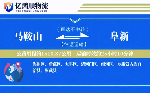 马鞍山到阜新物流公司
