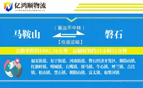 马鞍山到磐石物流公司