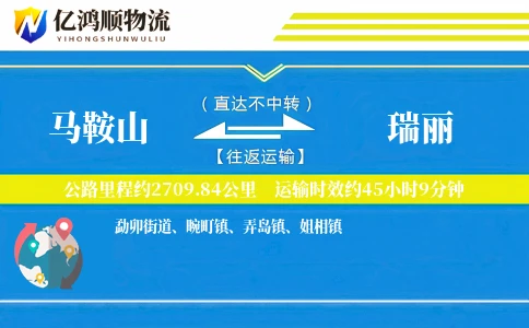 马鞍山到瑞丽物流公司
