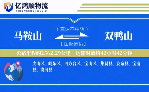 马鞍山到双鸭山物流公司
